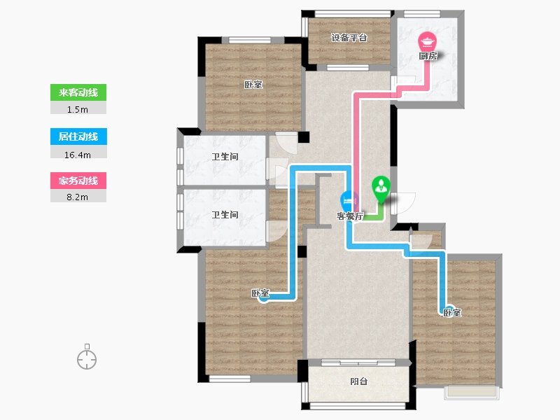 浙江省-宁波市-云瑞佳苑二期-109.98-户型库-动静线