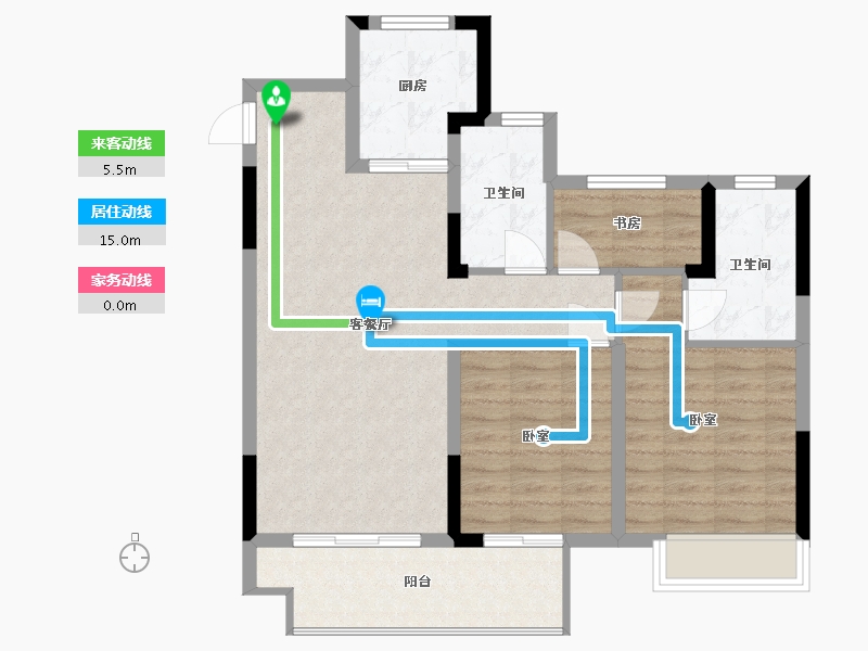 浙江省-宁波市-绿地·悦山府-82.01-户型库-动静线