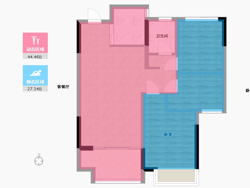 江西省-抚州市-东乡壹号院-64.00-户型库-动静分区