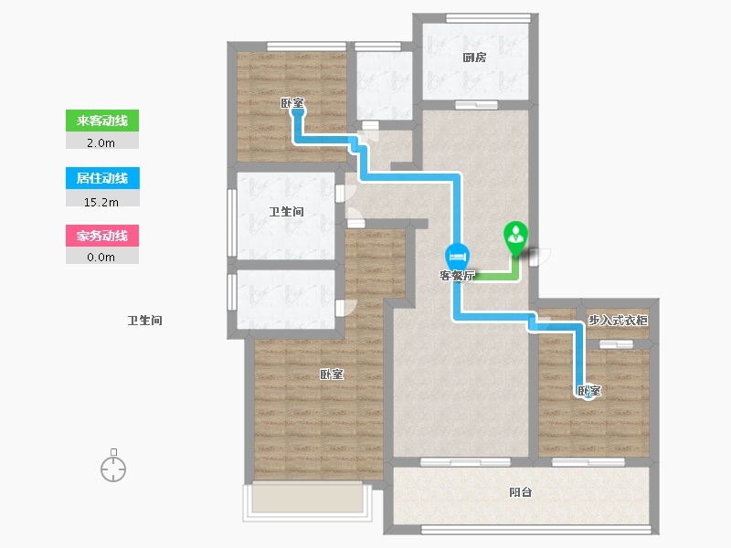 浙江省-宁波市-绿城金地·巧园-104.00-户型库-动静线