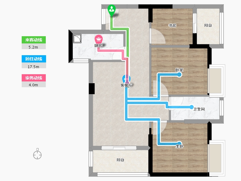 福建省-三明市-西江悦-69.83-户型库-动静线