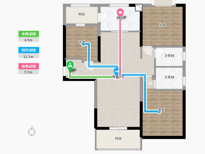 福建省-宁德市-宁德碧桂园天悦湾-104.10-户型库-动静线