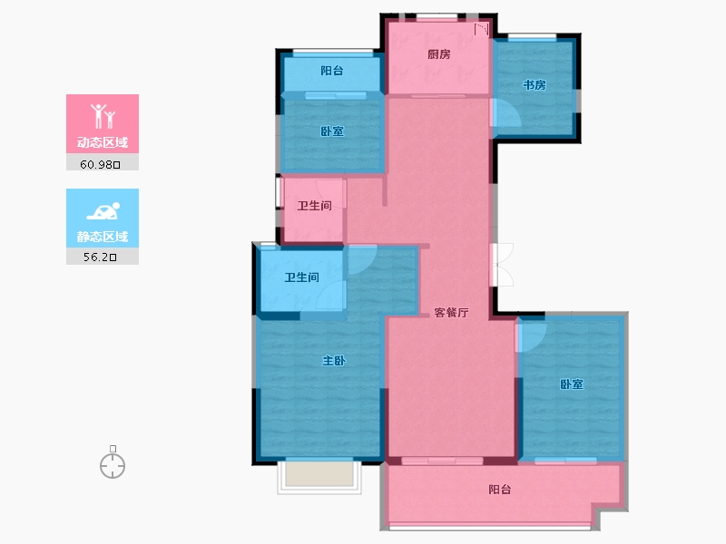 福建省-莆田市-滨海·南城府-103.68-户型库-动静分区