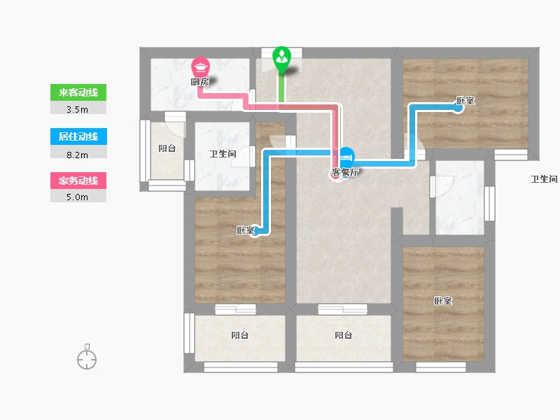 浙江省-杭州市-远顺星公馆-43.00-户型库-动静线