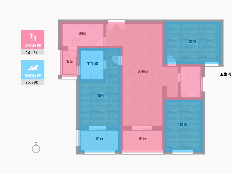 浙江省-杭州市-远顺星公馆-43.00-户型库-动静分区