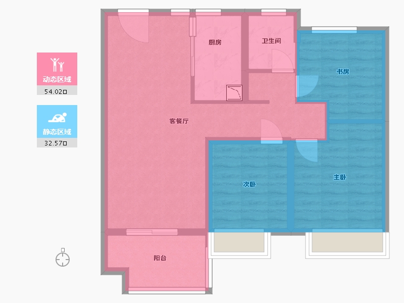 安徽省-合肥市-万科文一未来之光-77.01-户型库-动静分区