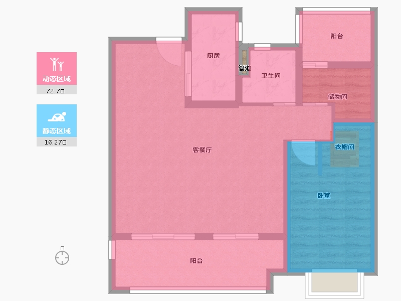 安徽省-合肥市-翡翠天际-80.00-户型库-动静分区