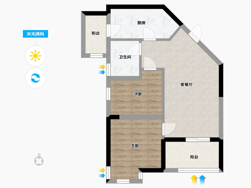 福建省-宁德市-宁德碧桂园天悦湾-56.00-户型库-采光通风