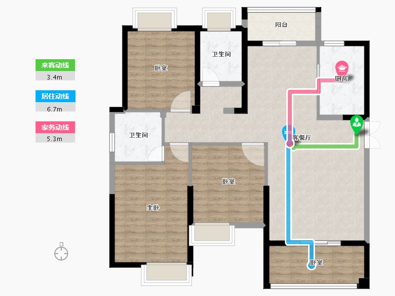 福建省-莆田市-国湄领秀三期-115.08-户型库-动静线