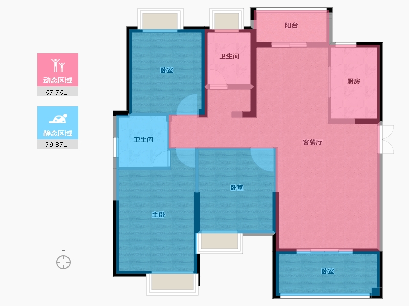 福建省-莆田市-国湄领秀三期-115.08-户型库-动静分区