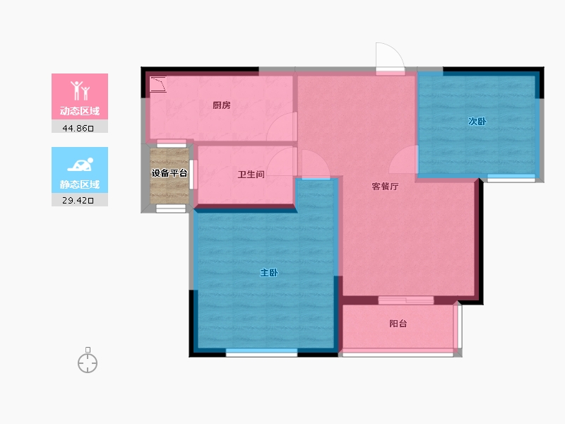 江苏省-淮安市-新玖城君悦澜湾-68.00-户型库-动静分区