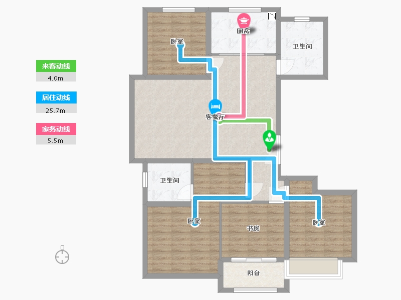 浙江省-湖州市-未来府-106.00-户型库-动静线