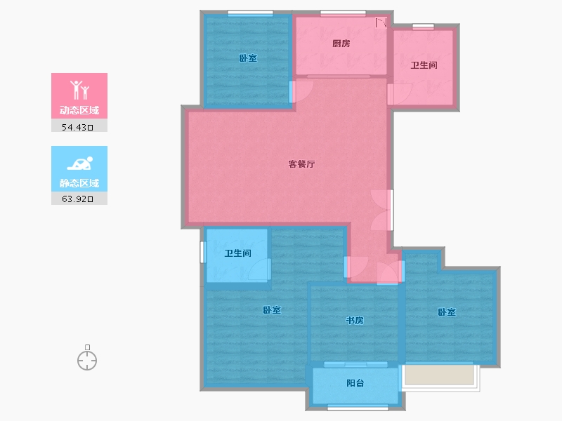 浙江省-湖州市-未来府-106.00-户型库-动静分区