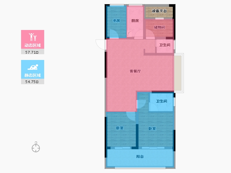 安徽省-合肥市-高速·时代公馆-104.00-户型库-动静分区