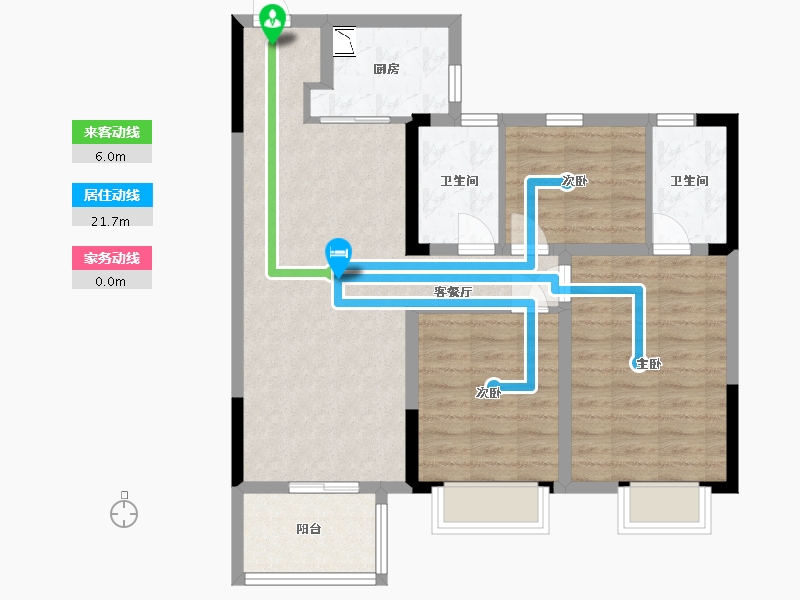 江苏省-淮安市-蓝光珑熹城-82.40-户型库-动静线