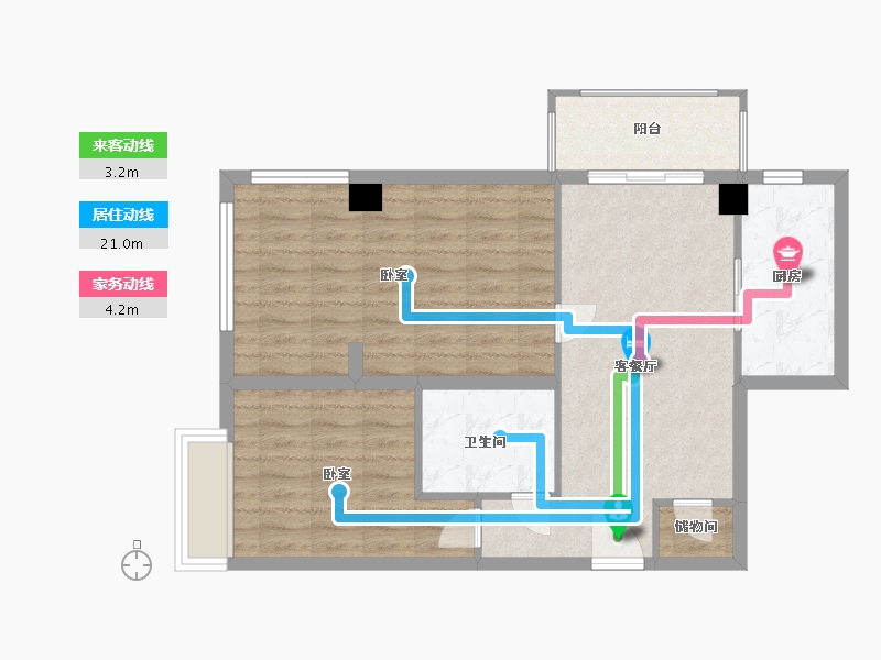 浙江省-温州市-金色小镇-73.01-户型库-动静线