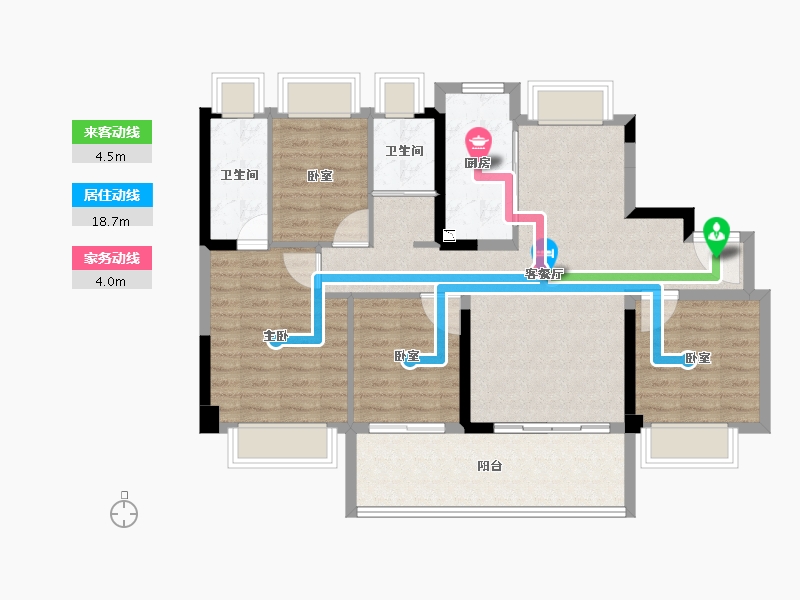 福建省-莆田市-碧桂园·天城-97.55-户型库-动静线