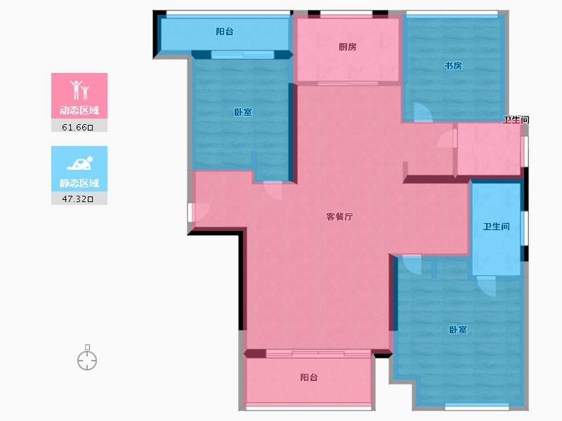 浙江省-温州市-中梁滨水嘉苑-97.99-户型库-动静分区