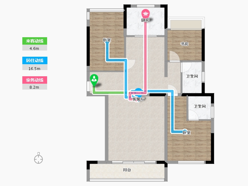 浙江省-温州市-中梁滨水嘉苑-111.00-户型库-动静线