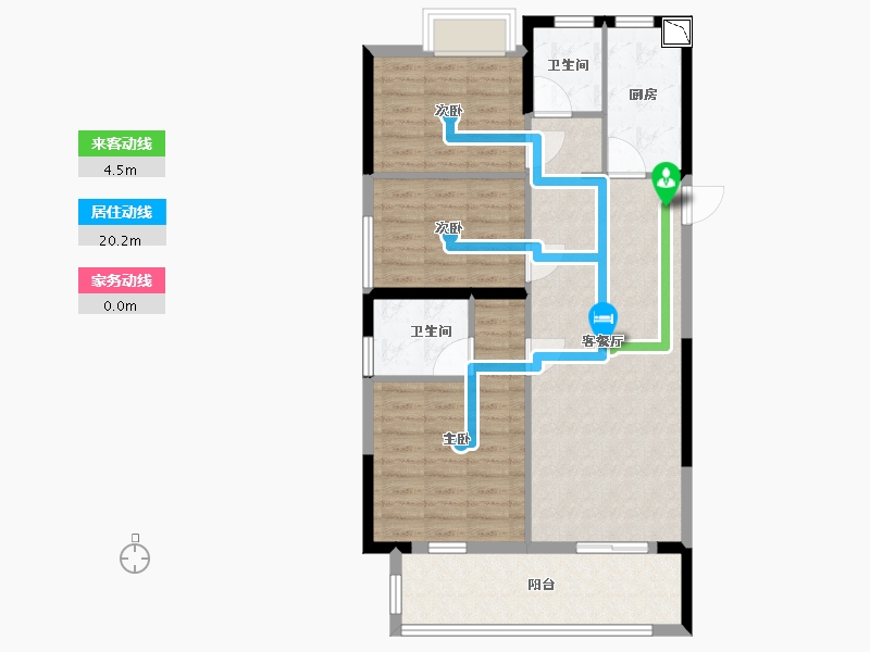 福建省-宁德市-金禾·五福雅居-88.60-户型库-动静线