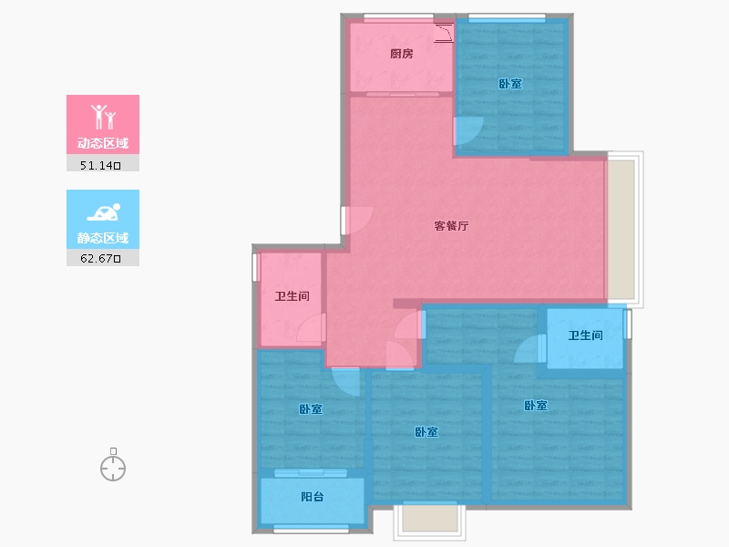 浙江省-湖州市-未来府-102.00-户型库-动静分区