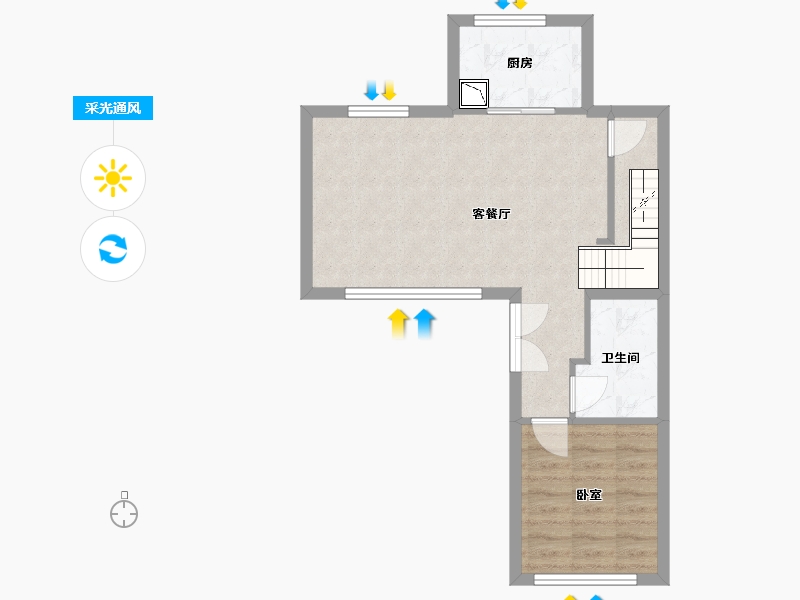 浙江省-杭州市-融创森与海之城-51.35-户型库-采光通风