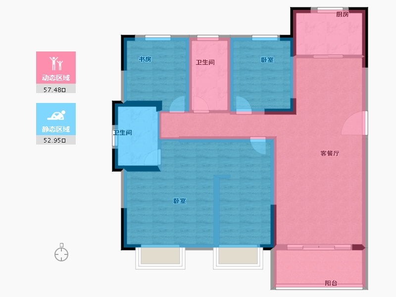 浙江省-湖州市-宝龙世家-97.99-户型库-动静分区