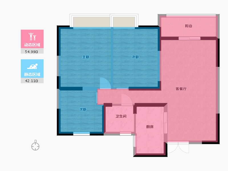 江苏省-淮安市-中环时代-87.20-户型库-动静分区