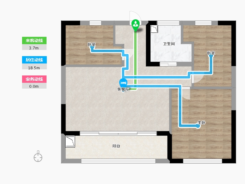 浙江省-宁波市-大安风华-68.00-户型库-动静线