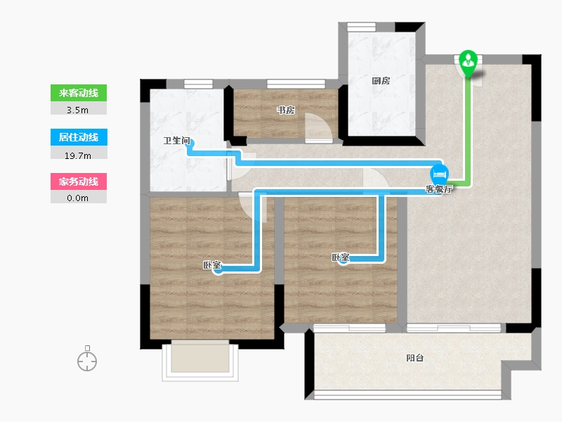 浙江省-宁波市-绿地·悦山府-72.00-户型库-动静线