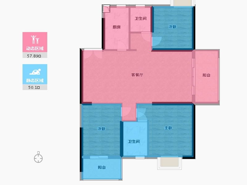 福建省-宁德市-懋富·金滩观海-98.00-户型库-动静分区