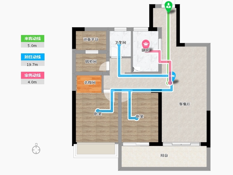 安徽省-合肥市-高速·时代公馆-79.20-户型库-动静线