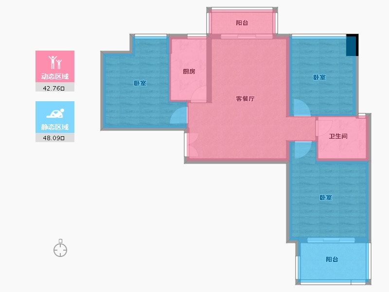 安徽省-合肥市-中街水晶城-81.00-户型库-动静分区