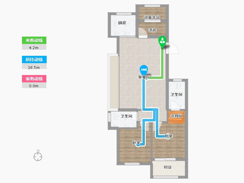 浙江省-金华市-中天东方诚品-78.00-户型库-动静线