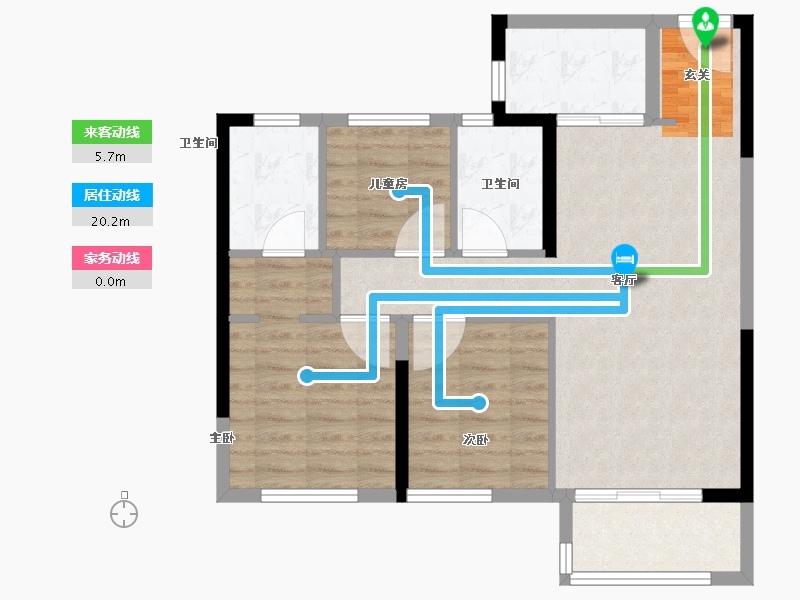 福建省-福州市-中海观澜府-75.99-户型库-动静线