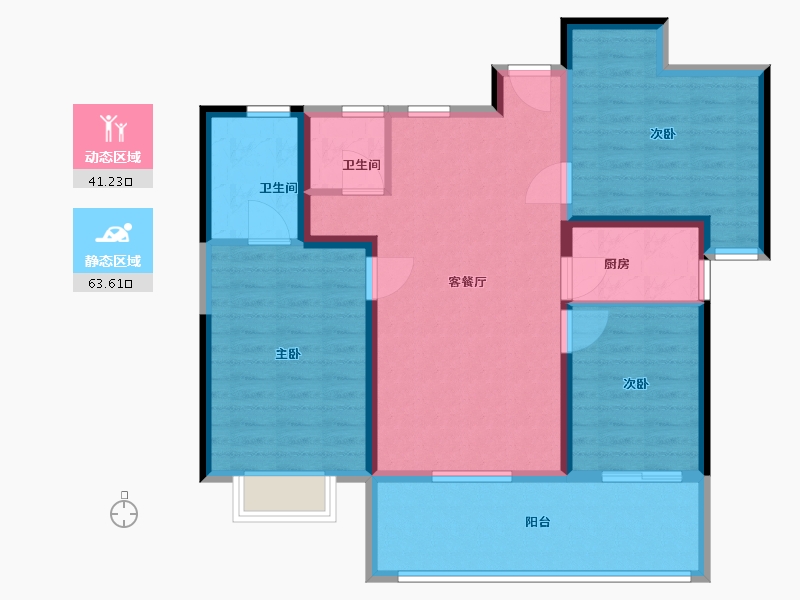 福建省-宁德市-瑞盛中央花园-94.00-户型库-动静分区