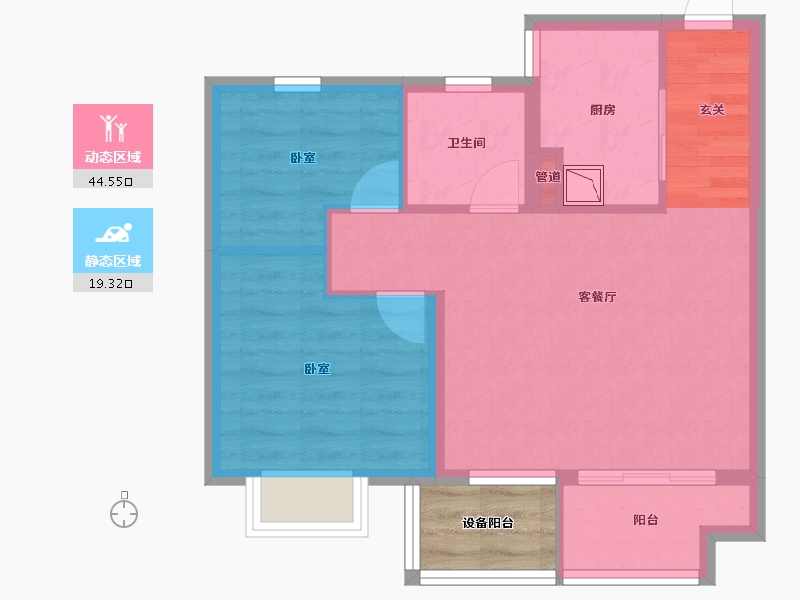 浙江省-湖州市-海湾新城-59.58-户型库-动静分区