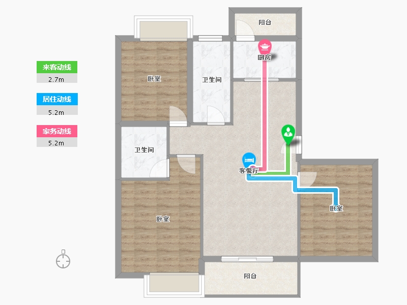 安徽省-池州市-伊美 · 城市首府-91.59-户型库-动静线