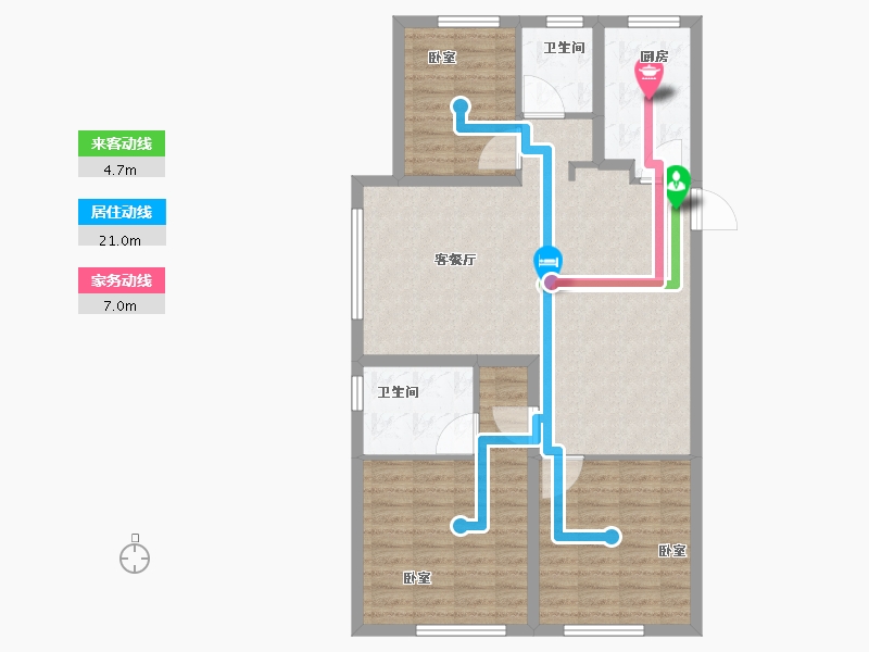 浙江省-宁波市-雅戈尔壹号-98.00-户型库-动静线