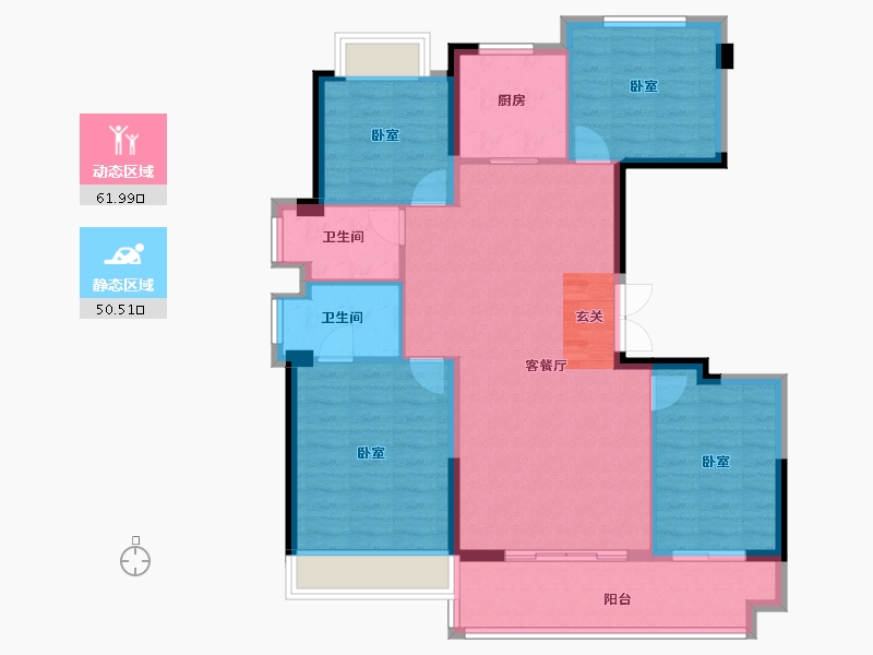 福建省-漳州市-保利万兆大国璟-102.00-户型库-动静分区