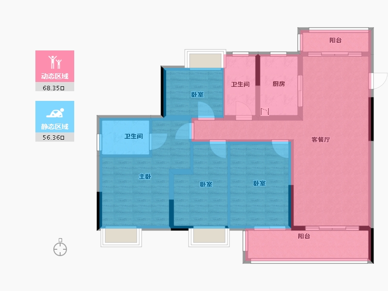 江西省-抚州市-临川中心-111.29-户型库-动静分区