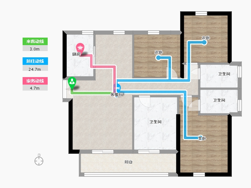 福建省-宁德市-霞浦中茵蔚蓝铭著-93.00-户型库-动静线