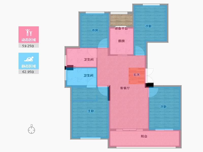 江苏省-常州市-路劲铂隽-113.00-户型库-动静分区