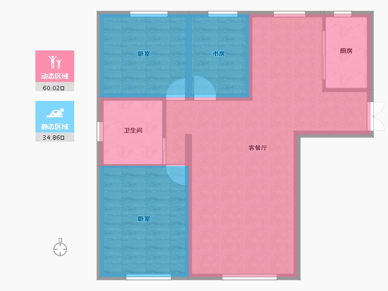 新疆维吾尔自治区-乌鲁木齐市-高铁顺城-85.56-户型库-动静分区