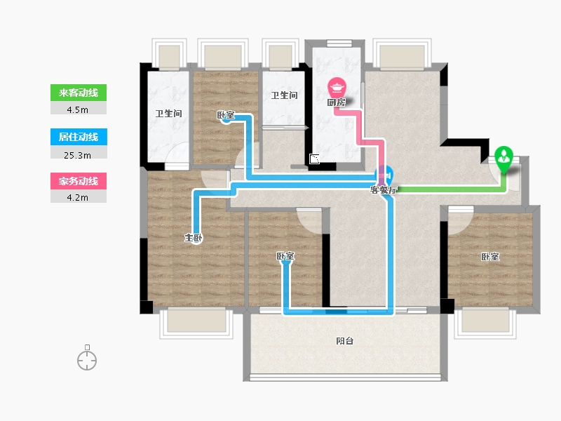 福建省-莆田市-碧桂园·天城-101.74-户型库-动静线