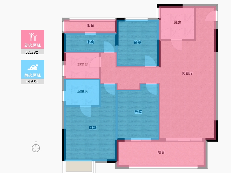 浙江省-宁波市-绿地·悦山府-96.00-户型库-动静分区