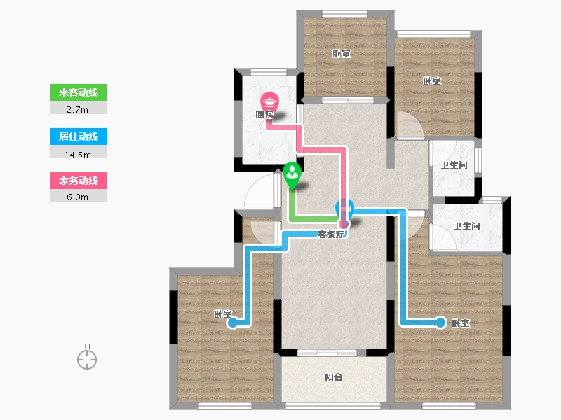 江苏省-镇江市-汇锦·学府家园-103.00-户型库-动静线