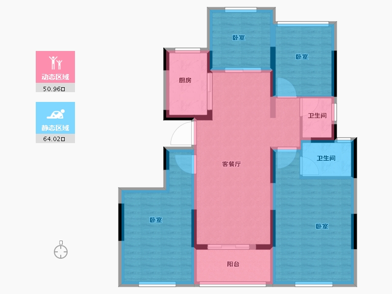 江苏省-镇江市-汇锦·学府家园-103.00-户型库-动静分区