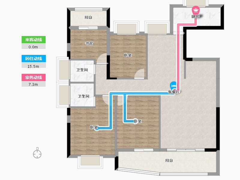 福建省-福州市-贵安新天地公寓-117.22-户型库-动静线