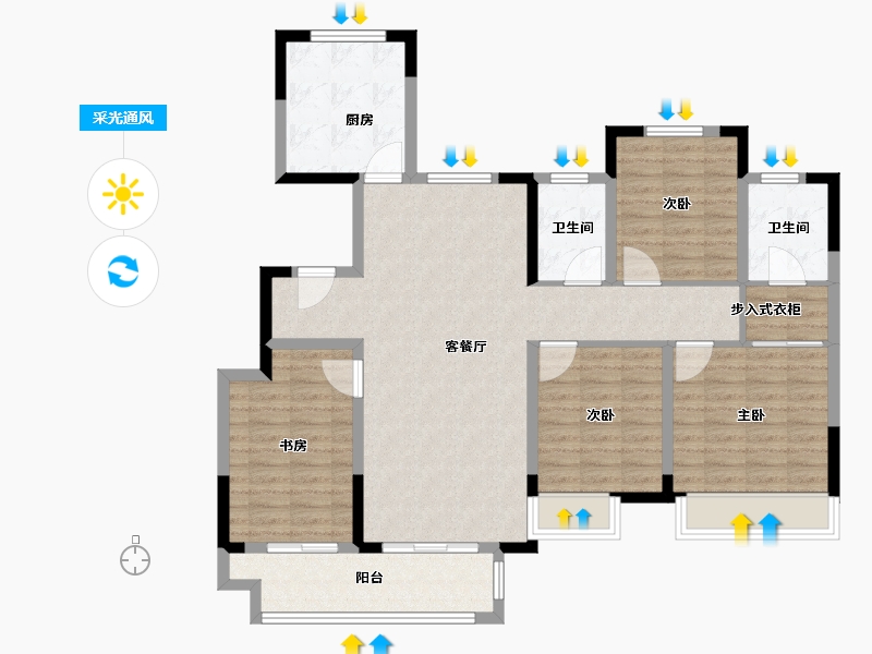 江苏省-徐州市-华建溪棠-112.00-户型库-采光通风